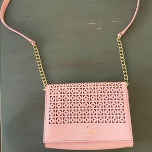 Kate Spade blush pink flap crossbody purse